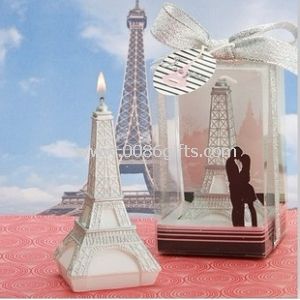 Eiffelova věž ve tvaru svíčky laskavost svatební dary