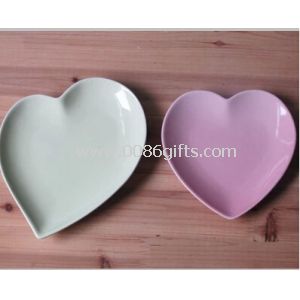 Bone China stuff holder pink green heart-shaped