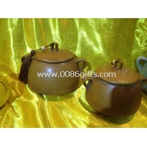 Earth yellow or Ice crack tea can for kitchen