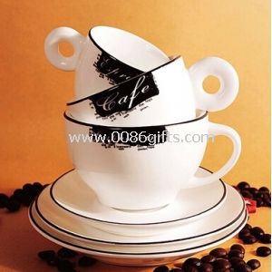Evropská Cappuccino šálek kávy malé size(cup+plate+spoon)