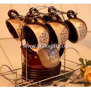 Fashionable coffee cup sets 6cups