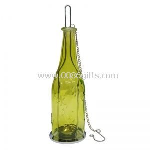 Hanging Bottle Candle Holder - Chartreuse