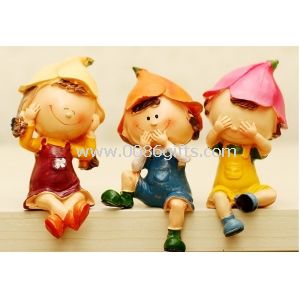 Personality barrier furnishing articles Rural style household act little man 3pcs
