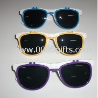 Promotional custom flip style diffraction 3d fireworks glasses with 2 sets of lense