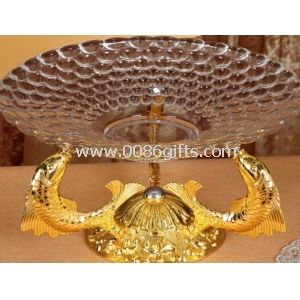 Rich fish fruit tray gold-plating