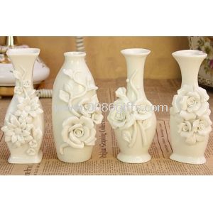 Sculpture de fleurs blanc vase européenne moderne avec