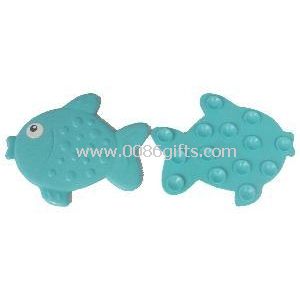 Fish-shaped 2 Silicone TPR Rubber Temperature Change Color Mini Shower Bath Mat