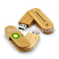 Eslabón giratorio madera Thumb Drive de memoria USB