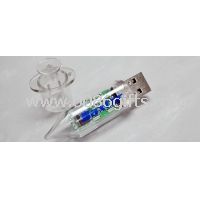 Injector medis transparan plastik USB Flash Drive