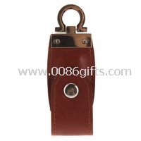 High Speed 2.0 Leather USB Flash Disk With Logo Personalized