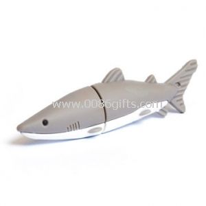 Forma de borracha macia da tubarão do mar personalizado USB Flash Drive