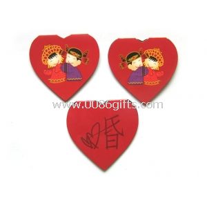 Heart Red Colored Magnetic Bookmark