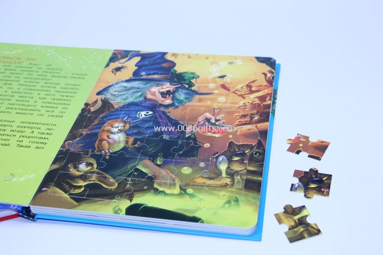 Pazzle livro com história de Inglês para crianças