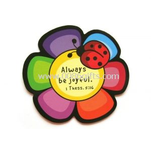 3D Flower Rubber Personalized Fridge Magnet with Offset Printing , ROHS