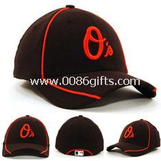 Black / Red Custom Flex Fit Hats Popular Skater Outdoor Cap