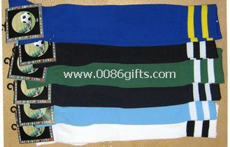 Doubles bas rayures coton enfants Football chaussettes Multi couleurs Sport Tube