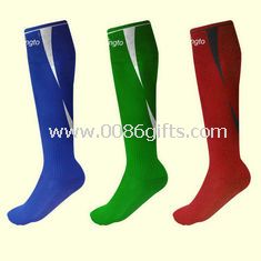 Fodbold 65% Polyester 25% Nylon Multi farver Sport rør sokker Jacquard logoer
