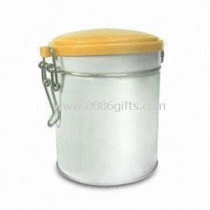 Metal Tea Caddy/Tea Tin Box, Suitable for Advertising/Sales, Customized Logos/Designs are Welcome