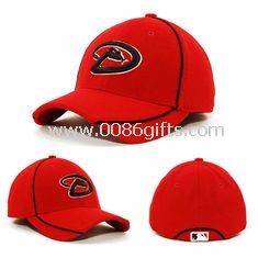 Bordado vermelho / preto tampa exterior Headwear chapéu personalizado bordado
