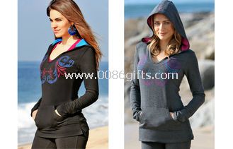 Yoga corps Long Hoodie Womens Fitness porter des manches longues