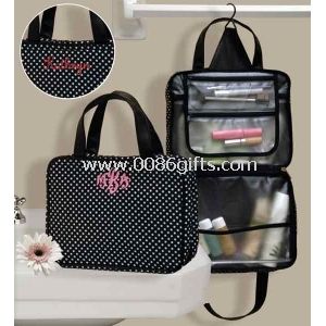 Fasion plain pvc coated cosmetic bag for promotional
