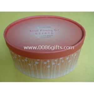Oval Paper Box with Curled Cap and Bottom
