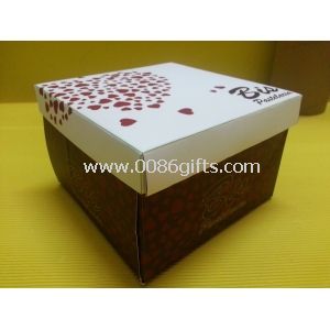 Papírové trubice kontejnery Romantický sladký dort Box s obrazce obdélník