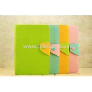7colors-Fresh Candy Color Button Sticker Stand Leather Case for Apple iPad Mini
