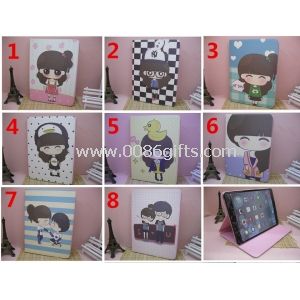 Cute Lovely Cartoon girl new Design Stand Case Cover for Apple iPad air 5