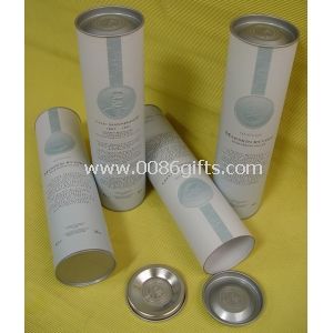 Cylinder Tube Paper Board Wine Packaging Box with Tin Plate