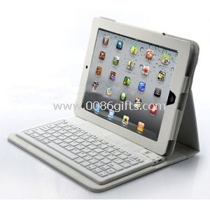 Folio de cuero caso con teclado Bluetooth para iPad