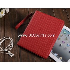 High Luxury Wallet Zipper Case Cover For Apple iPad 2/3/4-RED