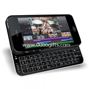 Ultra Light Bluetooth teclado deslizante y estuche rígido para el iPhone 5-negro