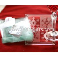 Coasters de vidro bonito adequados para promoção comercial