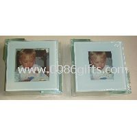 Beautiful glass photo coasters with glass holder