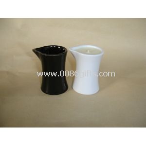 Massage Candle With Black And White Ceratimic Vessel