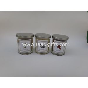 Scented jar candle with lid