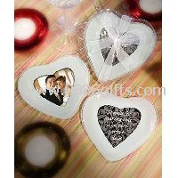 Heart-shaped photo glass coasters wedding favors