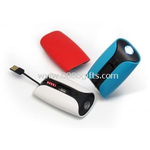 Dazzle color mobilephone power bank with torch
