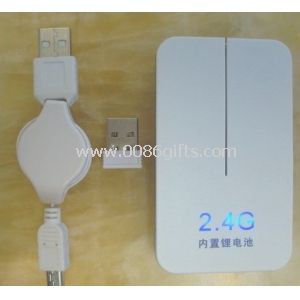 Flat rechargeable wireless mouse