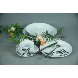 Čína styl jemné porcelánové nádobí sady s tiskem řezu obtisk