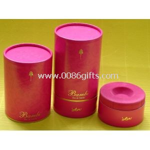 Customized / OEM Pink Velvet Foam Holder, Rigid Cardboard Cosmetic Paper Tubes