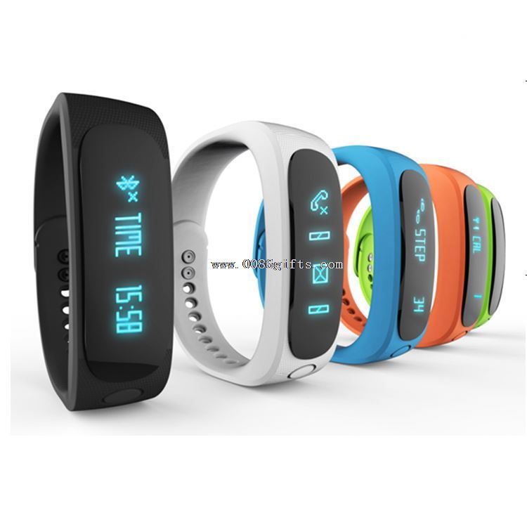 0.84inch OLED time display bluetooth 4.0 remote camera health bracelet