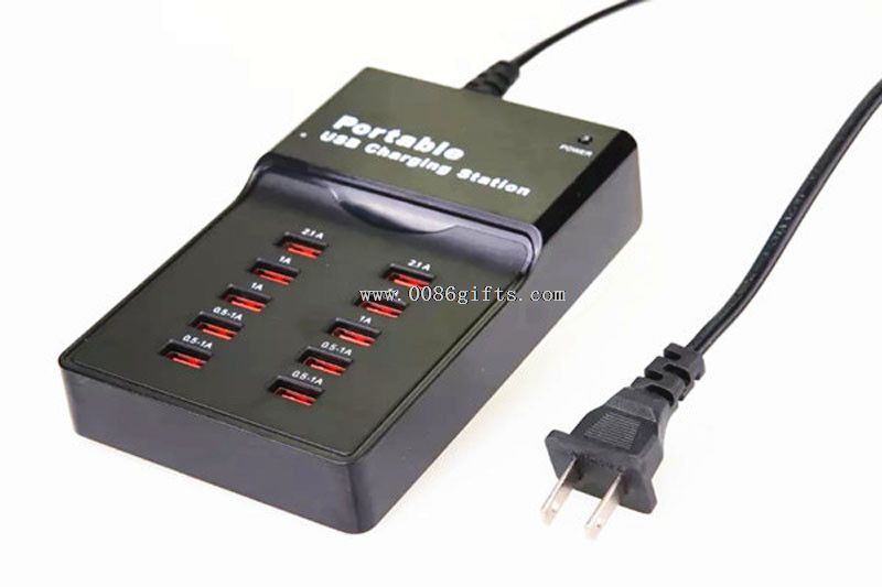 10 puertos USB conector