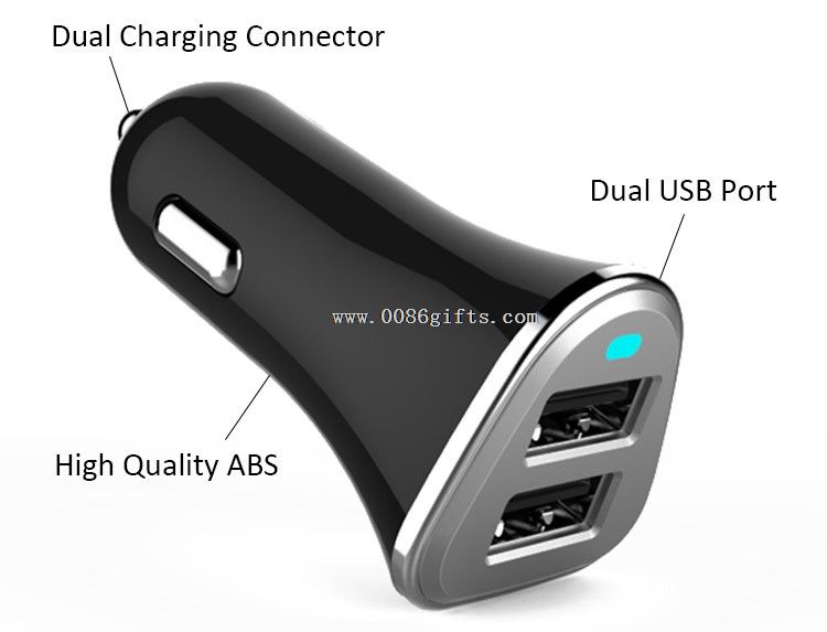 2 ports USB téléphone portable chargeur de voiture