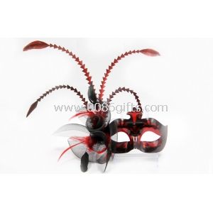Carnival Red Feather Masquerade Masks