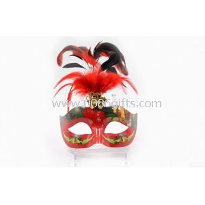 Hand-Made bulu merah Masquerade Venesia masker