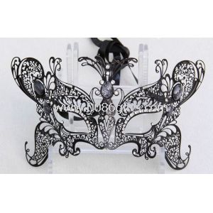 Máscara de lujo veneciano Metal único cristal de Swarovski para bodas