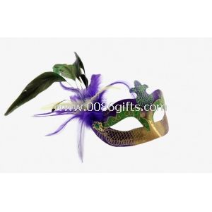 Plastic Colombina Masquerade Venetian Masks with Feather For Halloween