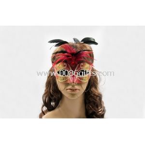 Red Veil Mask With Classy Stone